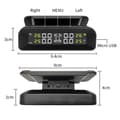 Miniatyrbild 8 av 8: TPMS solcellsdriven bildäckstryck automatisk larmvakt med 4 inbyggda sensorer, LCD-display, bred kompatibilitet, enkel installation