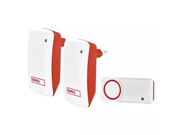Emos P5750.2R, Röd, Vit, 110 dB, Hem, Kontor, IP44, 2 styck, 1 styck