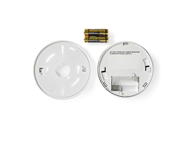 Nedis DTCTCO40WT, Karbonmonoksid (CO), Hjem, Trådløs, 85 dB, Akrylonitril-butadien-styren (ABS), Flate-montert