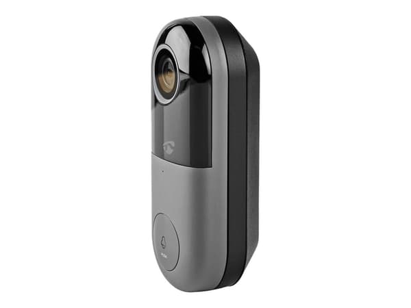 Nedis Wi-Fi Smart Video Doorbell - Dörrklocka - trådlös - Wi-Fi - 2.4 - 2.484 GHz - grå