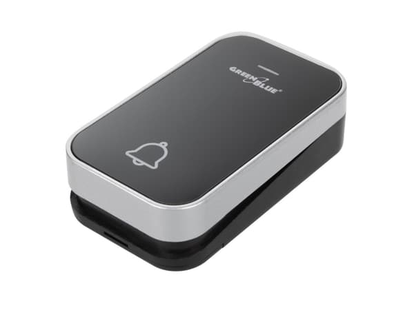 GreenBlue GreenBlue kinetisk trådlös klocksändare, batterilös, svart, räckvidd upp till 200 m, IP44, GB158 B