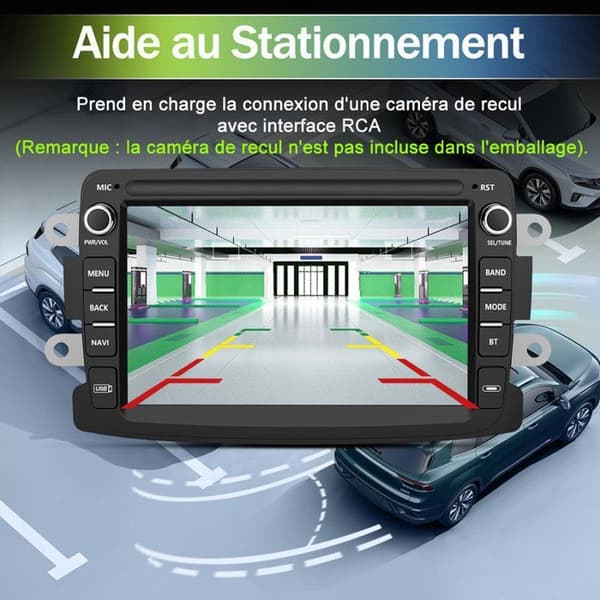 AWESAFE Android 13 2GB+64GB bilradio för Renault Dacia Duster Sandero Captur Lodgy Symbol Logan 7"-skärm Carplay Android Auto