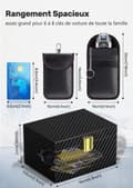 Miniatyrbild 5 av 6: Anti RFID bilnyckelbox set med RFID-fodral, RFID-signalblockeringsfodral Säkerhetsskydd Fjärrkontroll för bilnyckel
