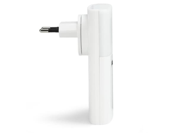Fysic FD-110, Vit, 85 dB, IP44, Plast, Trådlös, AC, Batteri