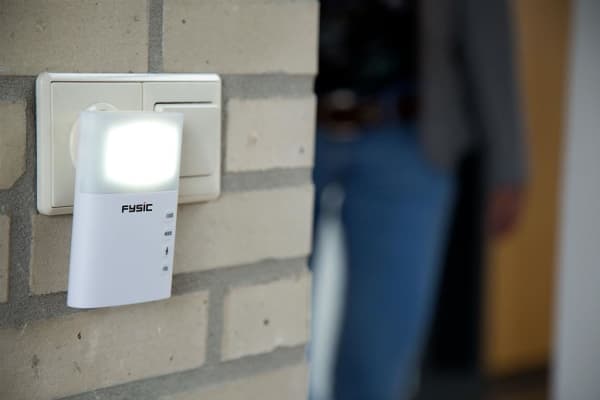 Fysic FD-110, Vit, 85 dB, IP44, Plast, Trådlös, AC, Batteri