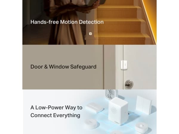 TP-Link TAPO T30 KIT, Liiketunnistin, Langaton, Wi-Fi, 868 MHz, 120°, 7 m
