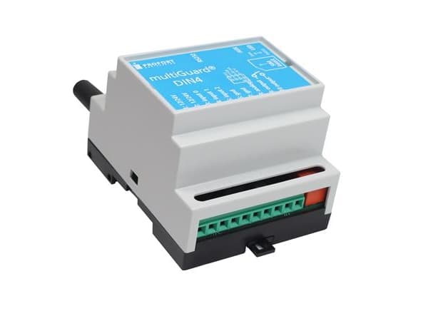 PROFORT MultiGuard DIN4 2G GSM sender/modtager, 12-24Vac/dc, 3 digitale indgange, 1 analog indgang, 1 relæudgang. Excl. strømforsyning