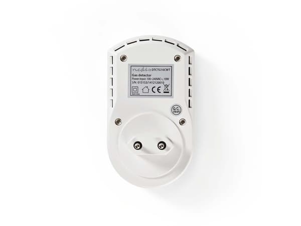 Nedis DTCTG10CWT, gasol, naturgas, 85 dB, EN50194, vit, AC, 100 - 240 V