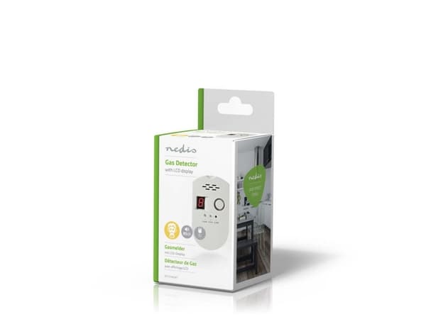 Nedis DTCTG10CWT, gasol, naturgas, 85 dB, EN50194, vit, AC, 100 - 240 V