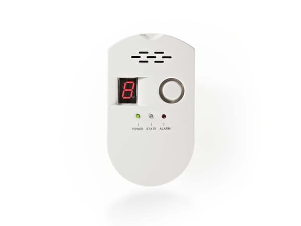 Nedis DTCTG10CWT, gasol, naturgas, 85 dB, EN50194, vit, AC, 100 - 240 V Vit