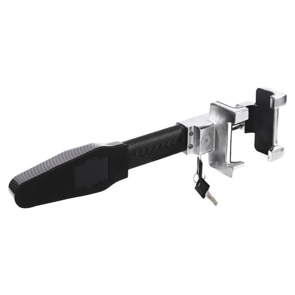 Bilratlås, 130 dB Alarm, Justerbar Pasform, Holdbart Materiale,sort