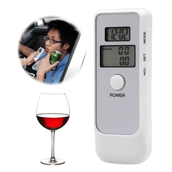Digitalt Alkometer med et LCD Ur