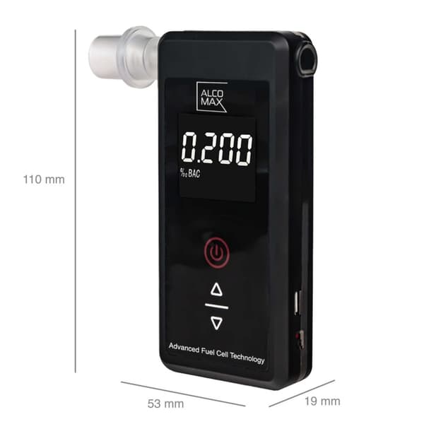 Alkoholtestare PLATINUM - 5 munstycken - 0-2‰ - LCD-display