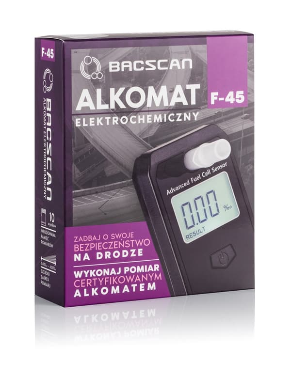BACscan F-45 alkoholtestare 0 - 4% Svart