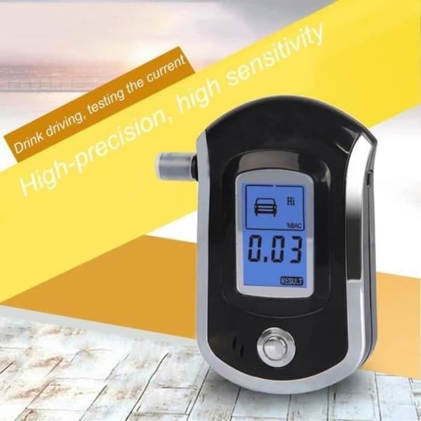ETHYLOTEST Professionell digital alkomanalysator - Bärbar elektronisk alkomanalysator - LCD-skärm - Digital andedräkt -