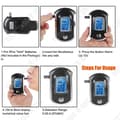 Miniatyrbild 4 av 4: Bärbar alkoholtester Mini alkometer för motorcykel 5 munstycken Noggrann detektion Blåstyp LCD-skärm