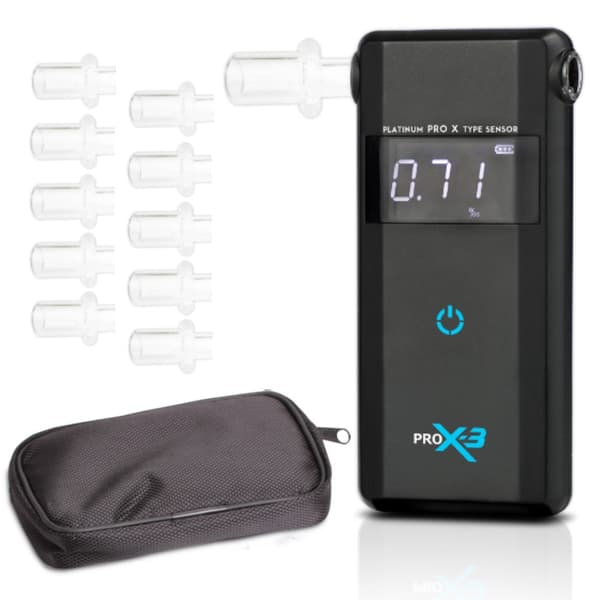AlcoFind PRO-X-3 alkometri + suukappaleet, 12 kuukauden kalibrointi