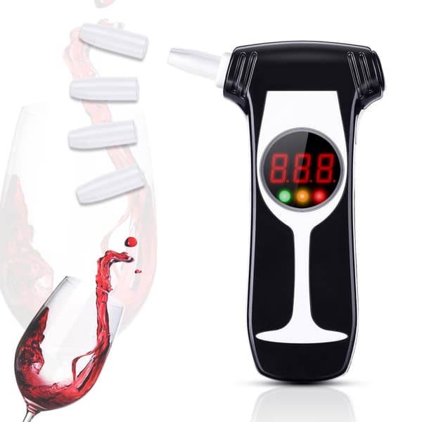 Audew Bærbar Digital Alkohol Breath Tester Breathalyzer LCD Display Selvanalysator Detektor