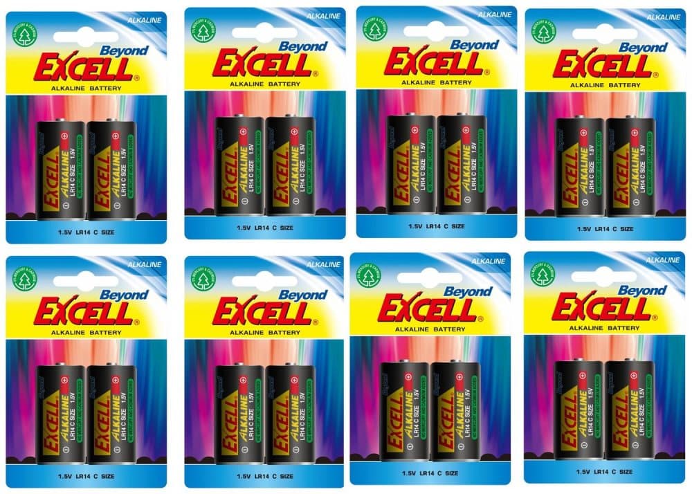 Batteri C 16-pack, LR14 Alkaliskt Alkaline Excell