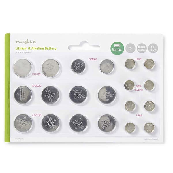 Nedis Knappcellsbatteri Multi Pack - CR2025/CR2016/CR1620/LR43/LR54/LR4