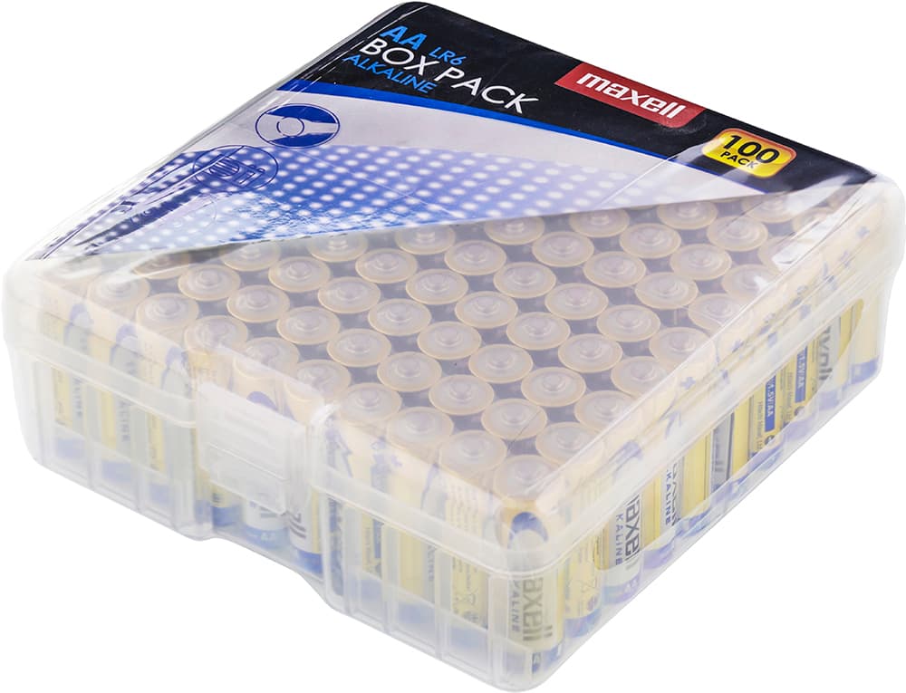 Maxell Box Pack, LR06 / AA batterier, alkaline, 1,5V, 100-pack