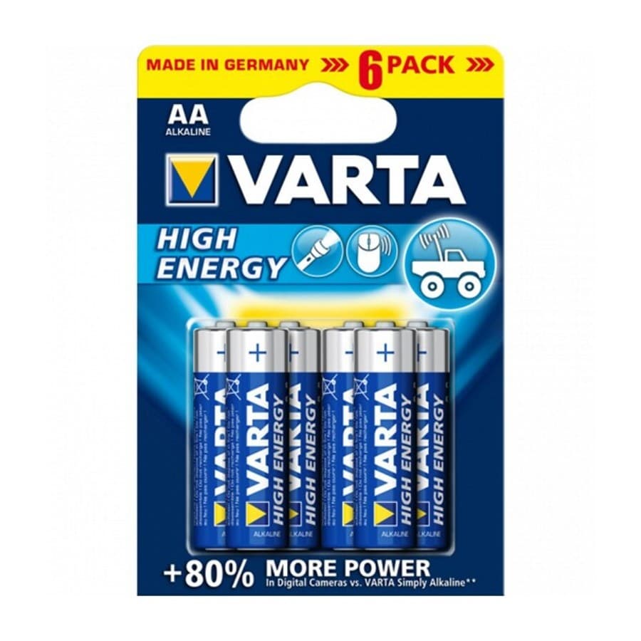 Alkaline Batteri Varta 4906 AA 1,5 V AA High Energy (6 pcs) Blå