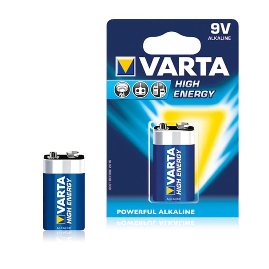Alkaline Batteri Varta 6LR61 9 V 580 mAh High Energy Blå