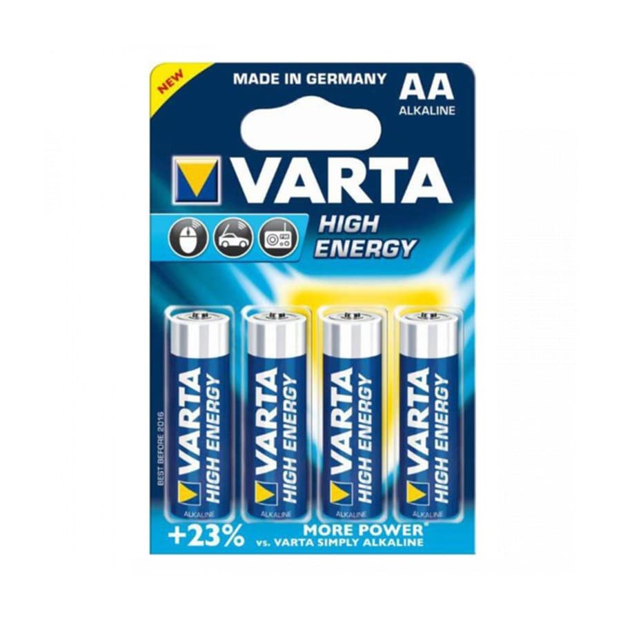 Alkaline Batteri Varta LR6 AA 1,5 V 2930 mAh High Energy (4 pcs) Blå