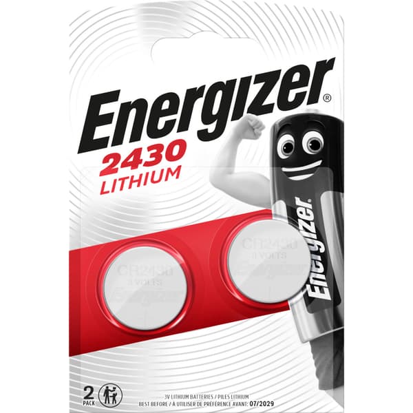 Batteri CR2430 Lithium 3V 2-pakning ENERGIZER