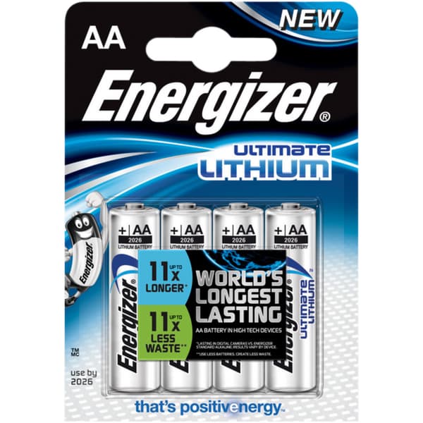 Batteri Ultimate Lithium AA L91 4 pk Energizer