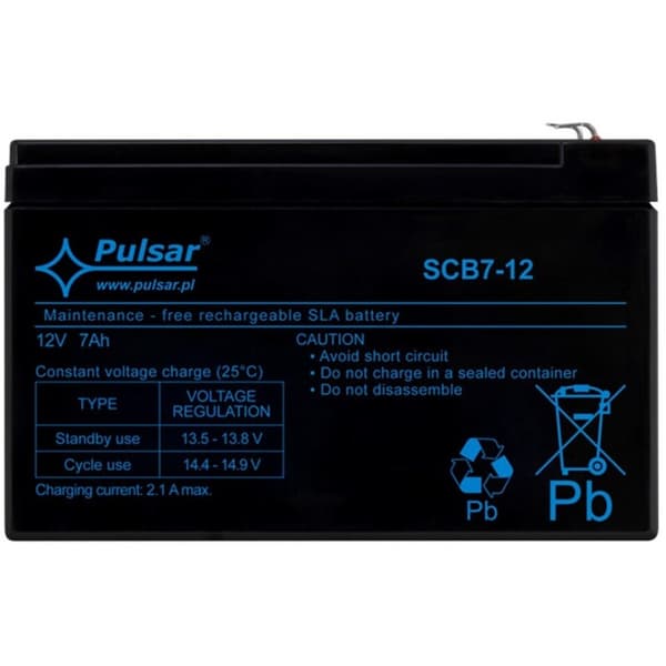 Blybatteri, 12V, 7Ah
