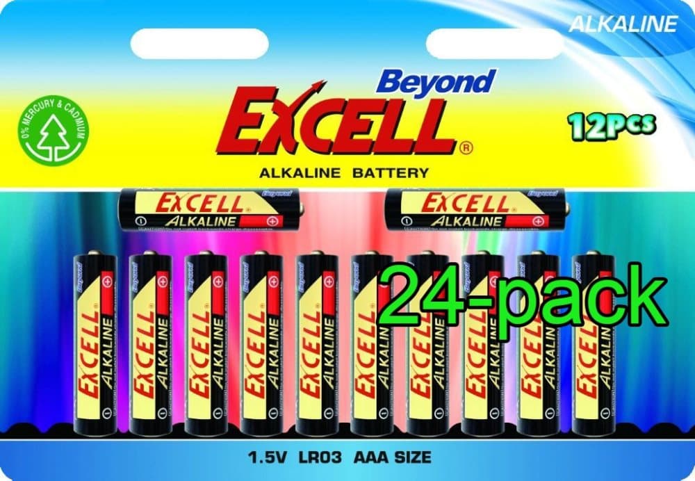 Beyond Excell AAA (LR03), batteri, alkaline, 24-pack