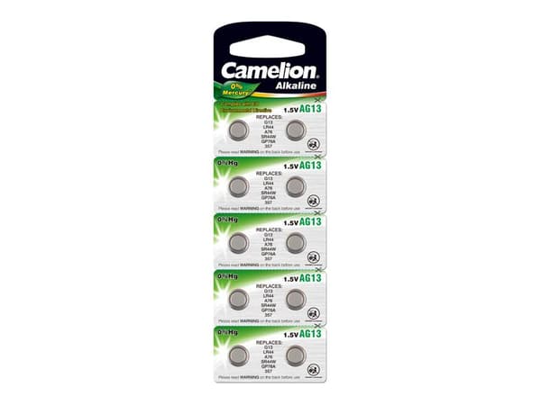 Camelion Knappcell paristot AG13 / SR44 / 1166A / LR44 - 10 pakkaus