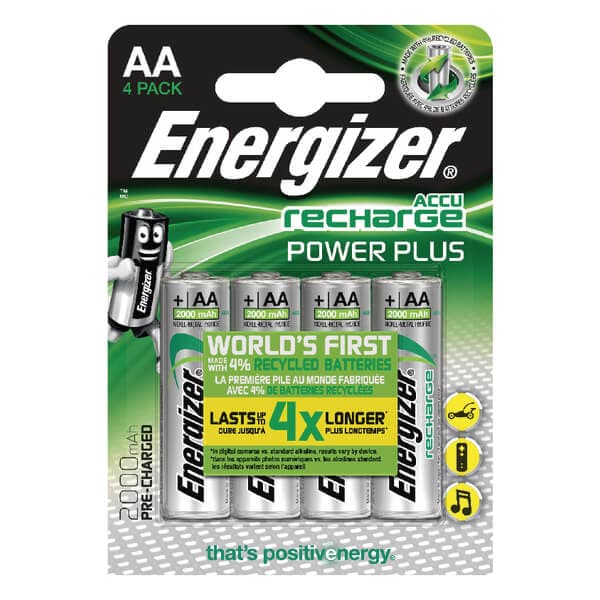 ENERGIZER 2000 mAh AA LR6 4-p oppladbart