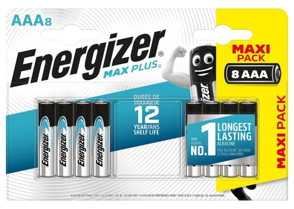 Batteri ENERGIZER Max Plus AAA 8/fp