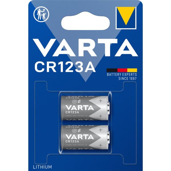 CR123A 3V litiumbatteri 2-pak
