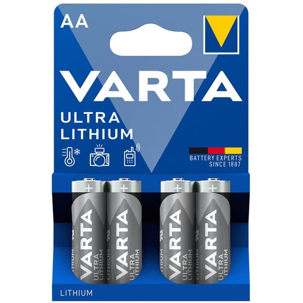 Ultra Lithium AA / LR6 batteri 4-pakning