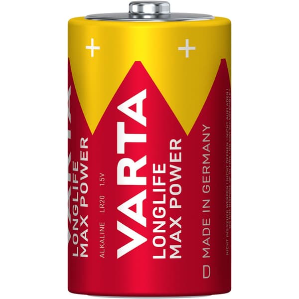 Longlife Max Power D / LR20 batteri 2-pak