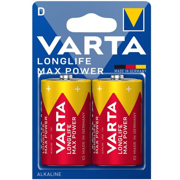 Longlife Max Power D / LR20 batteri 2-pak