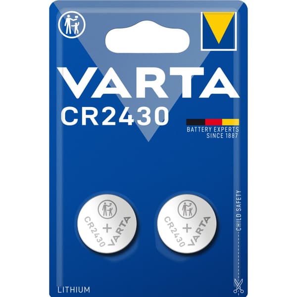 CR2430 3V litiumknappcellebatteri 2-pakning