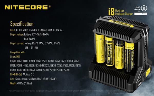 i8 - NITECORE Universal Charger
