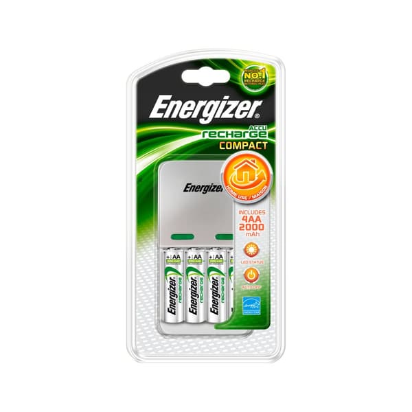 Batterioplader Compact til 4 stk. AA/AAA inkl. 4xAA 2000mAh