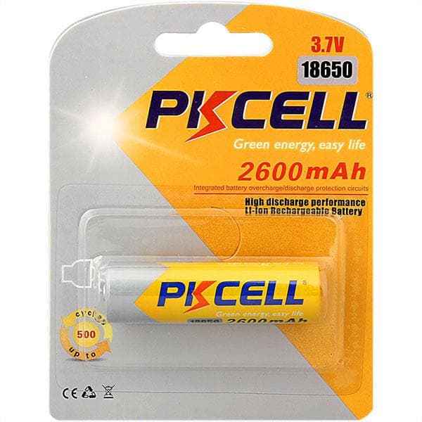 18650 PKcell Li-ion 2600mah Laddningsbart 5-pack
