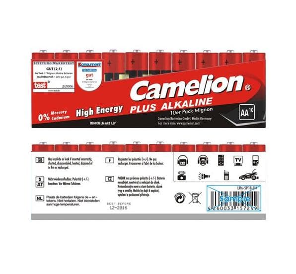 Camelion LR6-SP10 AA/LR6, 2700 mAh, Plus Alkaline, 240 stk