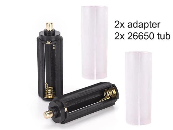 2st batteri adapter 3xAAA blir 1x18650 eller 1x26650