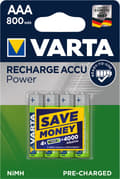 Miniatyrbillede 1 af 3: AAA (Micro)/HR03 (56703) genopladeligt batteri - 800 mAh, 4 stk. i blister