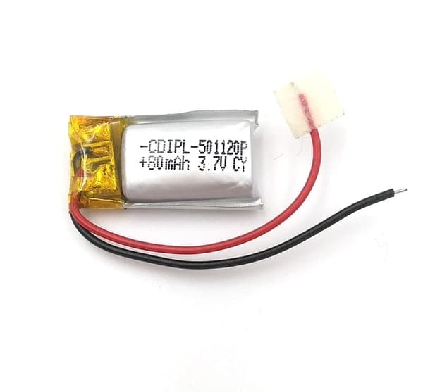 1 stycke uppladdningsbart Lipo-batteri 501220 (3.7v, 80mAh Lipo) för uppladdningsbar bärbar telefonvideo - Batterier för allmänna ändamål Batteri