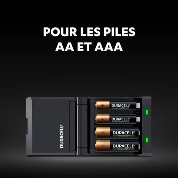 Duracell batteriladdare 45min laddare för 4 AA/AAA batterier