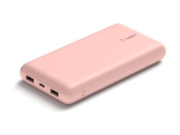 TELEFONI, Power bank, POWER BANK STANDARD, Belkin 20k Power Bank Usb-a&amp;c 15w Rosa Gd specifikationer huvudfärg Rosa Antal