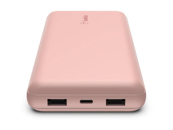 TELEFONI, Power bank, POWER BANK STANDARD, Belkin 20k Power Bank Usb-a&c 15w Rosa Gd specifikationer huvudfärg Rosa Antal